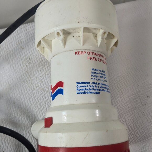 Rule 1800 Sump Utility Pump Automatic A53S Pumps 1800 GPH 110 V 60 HZ 1.0A READ - Picture 8 of 11